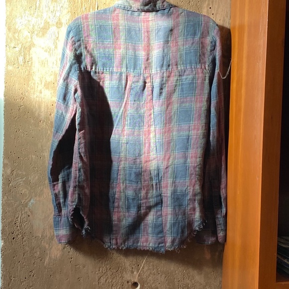 RTA Industrial Linen Button Rown Shirt - Picture 7 of 8